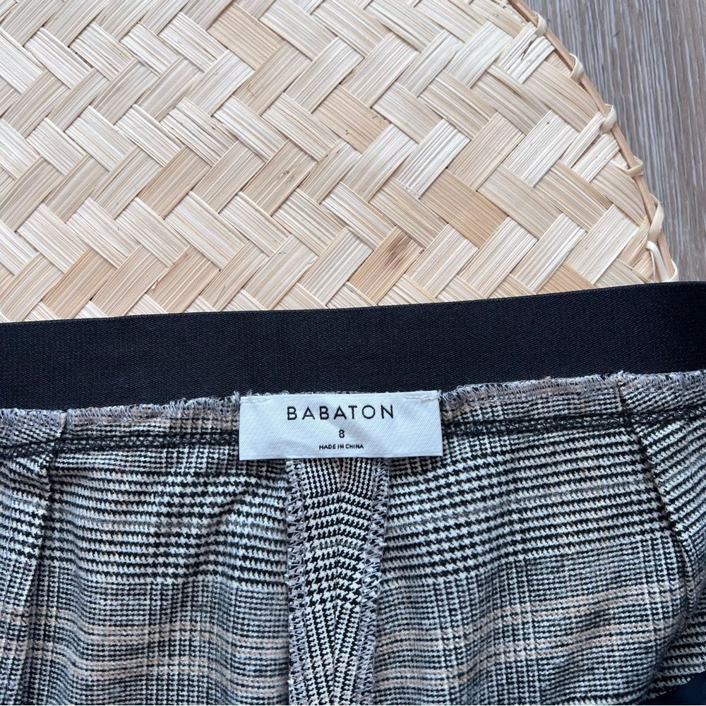 Babaton ivy trousers plaid‎ straight leg women’s size 8 - Picture 6 of 9